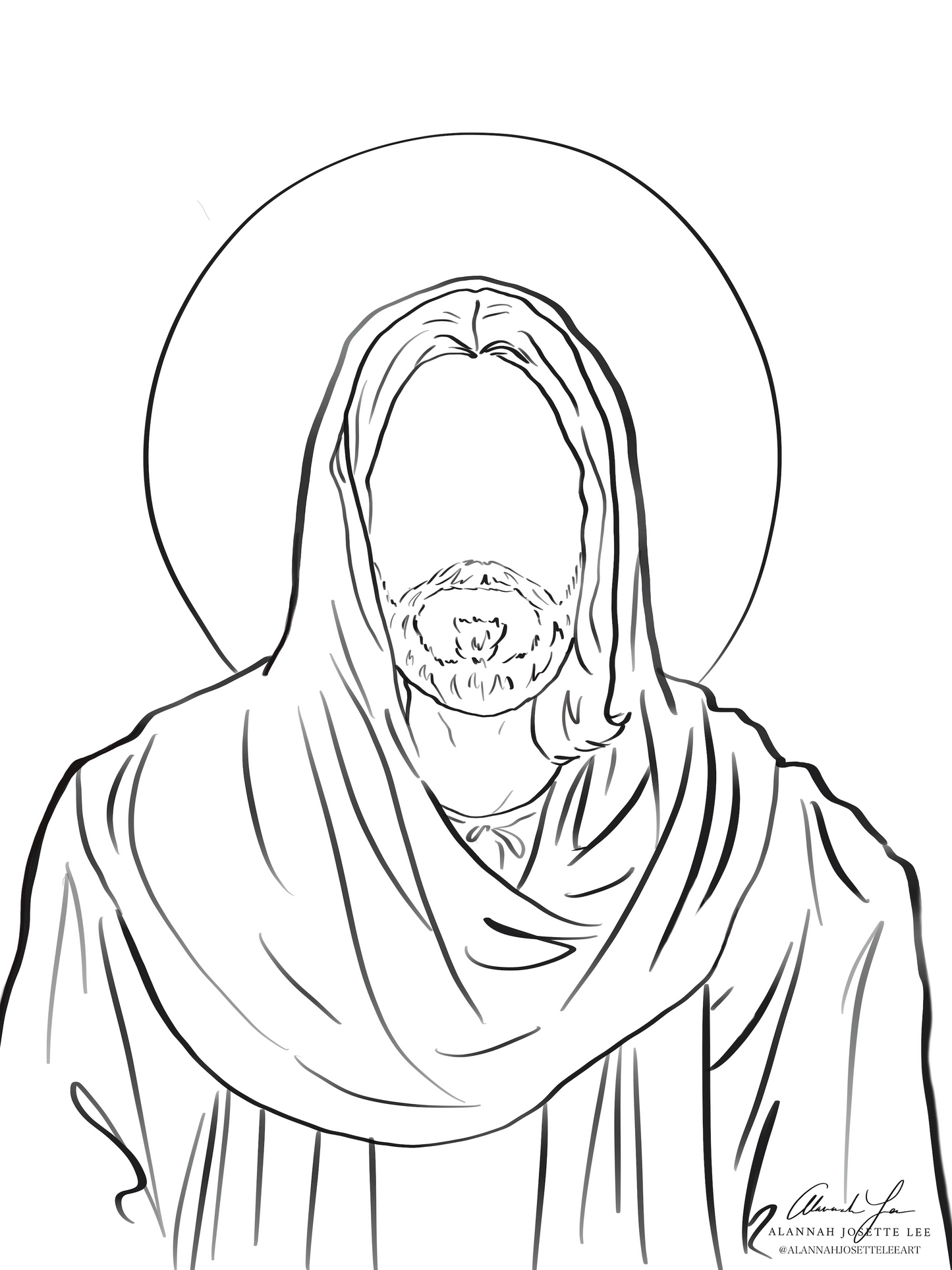 Christ Coloring Page - PDF Download